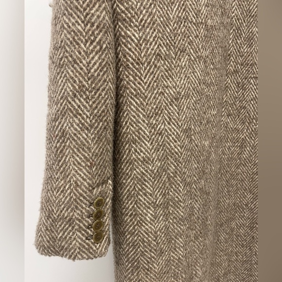 EUC Abercrombie Tailored Topcoat, brown herringbone MT - Picture 6 of 6